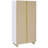 Geilys White And Distressed Pine 65-Inch 8-Shelf Bookcase
