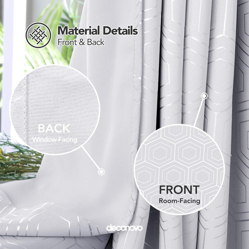 Blackout Curtain Pair, 117cm wide x 183cm high, Off-white
