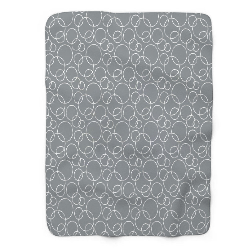 Couverture grise en sherpa 1 pièce, L 50 po x L 60 po