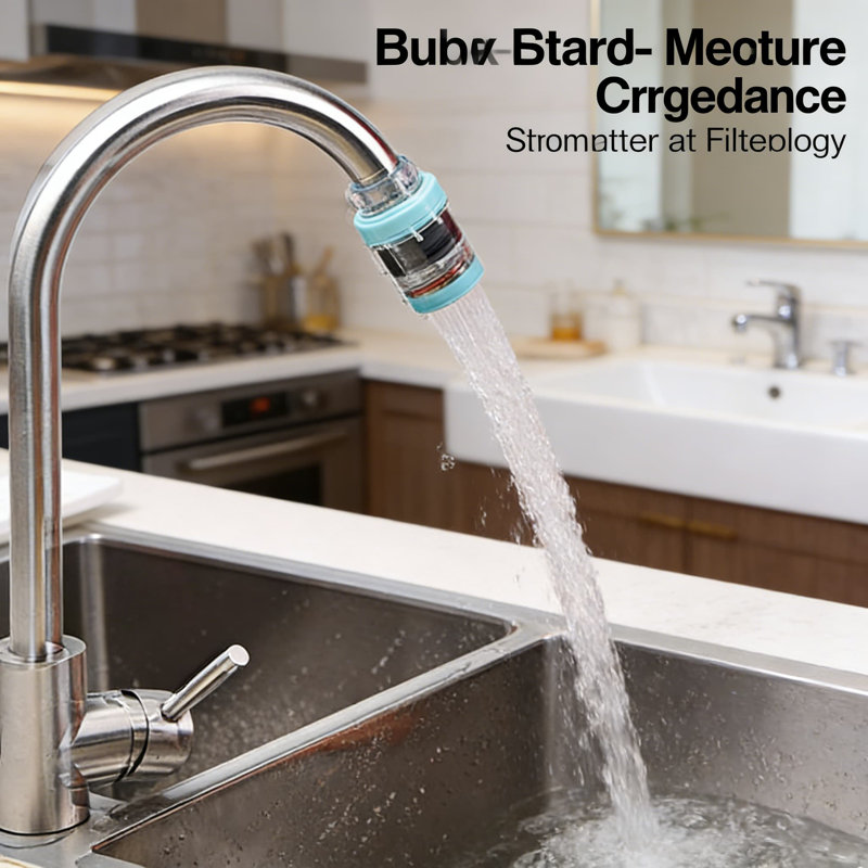 Ensemble de 2 filtres à eau pour robinet, système de filtration au charbon actif qui élimine le chlore, les fluides, les métaux lourds et l'eau dure pour les robinets de cuisine et de salle de bain
