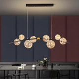 Modern Minimalist Style Restaurant or Bar Chandelier, Gold and black, two colour options