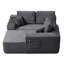Canapé modulaire de 104 po avec méridienne en forme de L et poches latérales, conception modulaire moderne, assise profonde, canapé rembourré pour le salon / chambre à coucher, sans assemblage requis (tissu moelleux), droite-828284925-828284803