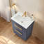 Ensemble de meuble-lavabo simple 24 po avec 2 tiroirs 24 po Modern Blue