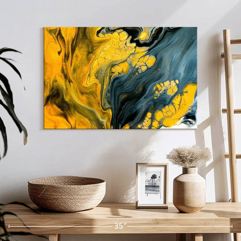 Avery Marbled Abstract, 16" H x 24" W