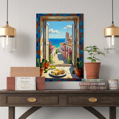 Canvas Wall Art Mexico Window Art Print, Mexican Food Decor-1 Vintage Poster Print Home Decor