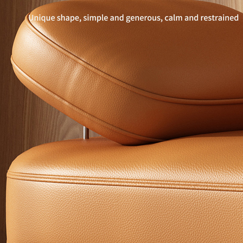 Fauteuil inclinable ergonomique à haute densité, Orange, Orienté à gauche (vu de face)
