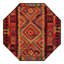 Tapis d'intérieur / extérieur en polypropylène tissé à la machine Lidio - rouge / jaune / bleu-173123955
