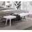 White Solid Wood Slatted Bench
