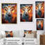 Bleu sarcelle, sarcelle, mouton, laine, symphonie - animaux, art mural, salon-1148444732-1148444735