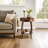 Walnut Side Table With Bottom Shelf For Decorative Storage Wood Stylish Design