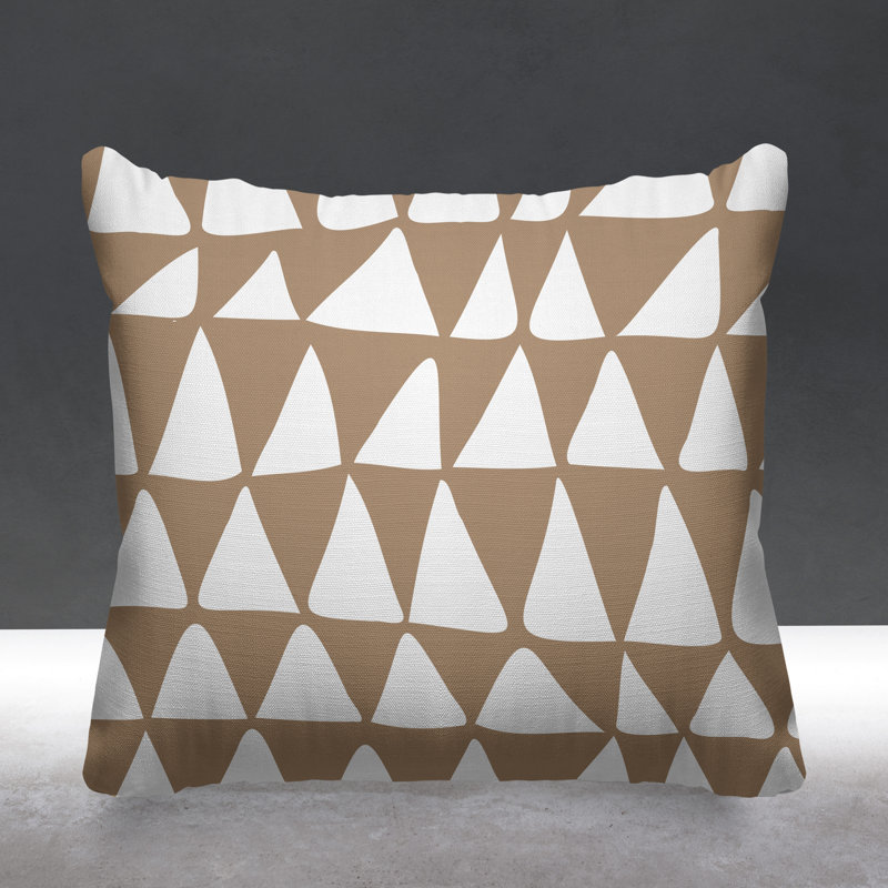 Housse et insert de coussin décoratif carré Tomo Lulu, L 19 po x H 19 po, Beige