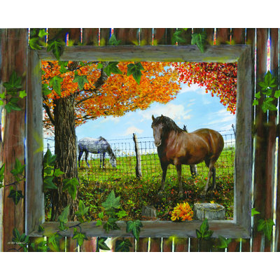 Barn View II - reproduction sur toile tendue