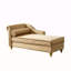 Chaise longue moderne avec revêtement en velours (kaki)-1314801726