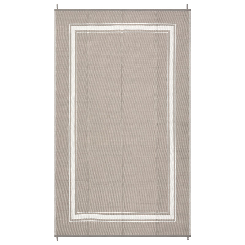 Outdoor Furniture Reversible Outdoor Area Rug Waterproof Plastic Patio Carpet UV & Weather Resistant Easy to Clean Modern Deck Ma