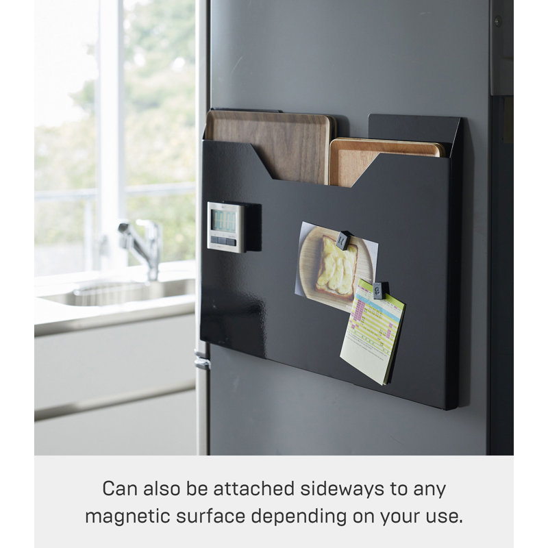 Slim Black Steel Magnetic Placemat Organizer