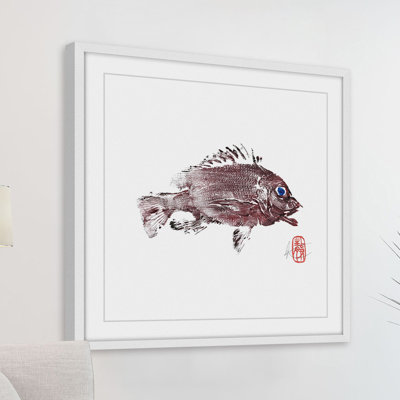« accrocheur de roche rouge », reproduction d’art encadrée