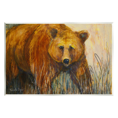 " Modern Bear Wildlife Scene " by Roberta Dyer