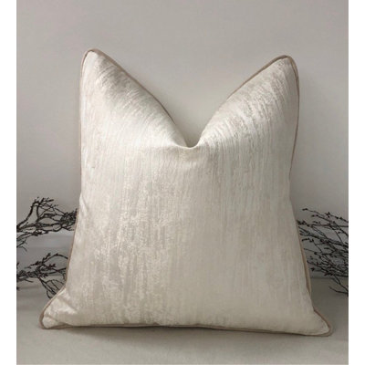 Abstract Ivory Square Cushion Cover