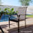 Heulwen Square Metal Outdoor Bistro Table With Umbrella Hole , 36.8'' in. W 36.8'' in. D-708377040