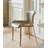 Italian Simple Saddle Leather Ironwork Backrest Dining Chair