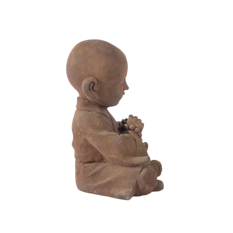 Statue de jardin bouddha priant Lockway