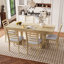 Ensemble de table de salle à manger extensible Venn avec chaises rembourrées-1750188010-1777429040
