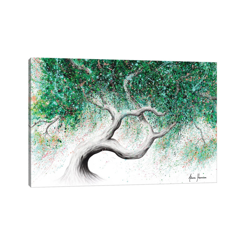 Garden Party Tree by Ashvin Harrison - Wrapped Canvas Painting, 20.32 cm H x 30.48 cm W
