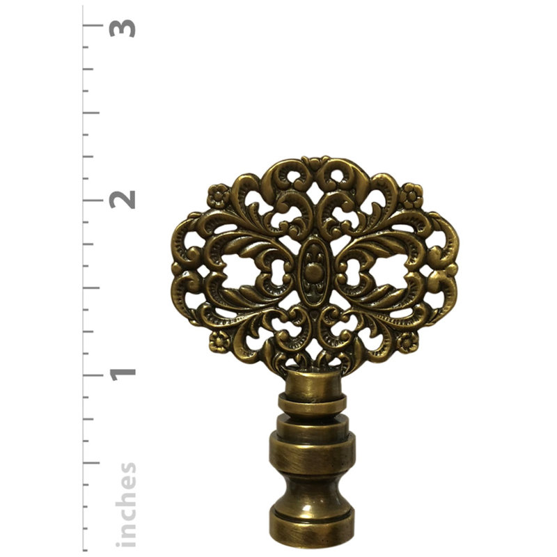 Fleuron floral en filigrane, Laiton antique