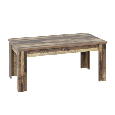 Table de salle à manger 63 "pour 4 à 6 personnes, table de cuisine en bois de ferme avec 4 pieds robustes, grand plateau de table épais, table de salle à manger rectangulaire pour couloir, cuisine, appartement