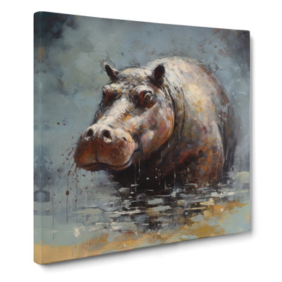Hippo Post-Impressionism - No Frame Print