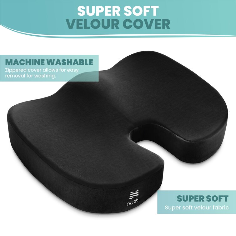 Node Gel-enhanced Memory Foam Seat Cushion, Gray Velour Ergonomic  Orthopedic Comfort Pad, Ideal Pillow For Office Desk Chair, Wheelchair, Car  & Truck : Target
