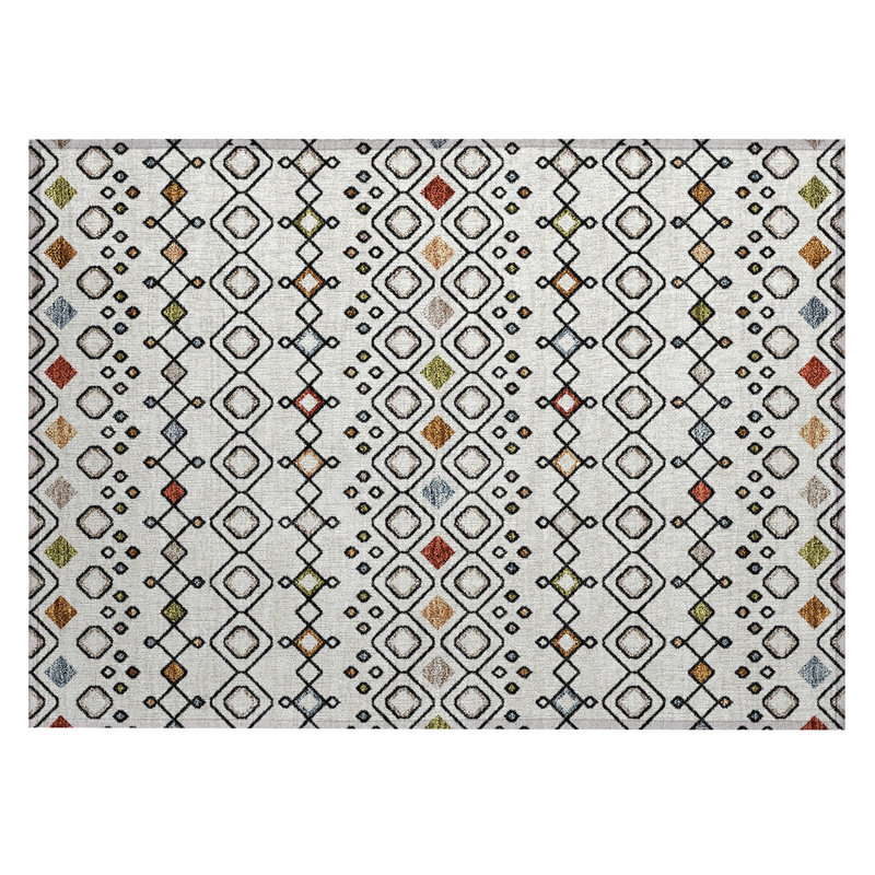 Aleighna Area Rug with Non-Slip Backing, Rectangle 1'8" x 2'6"