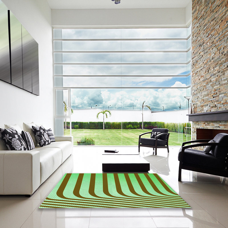 Brishon Striped Indoor Rug, Square 3'