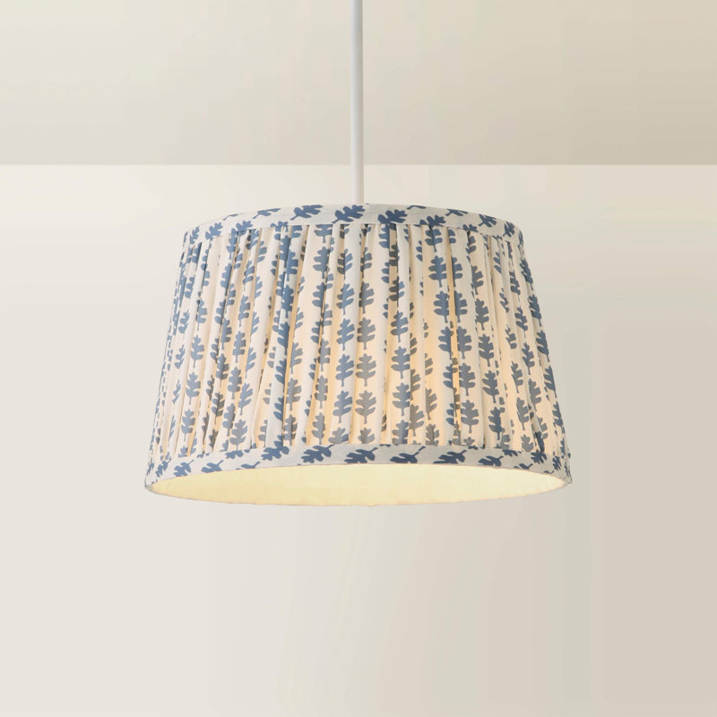 Tavontae Blended Fabric Dome Lamp Shade ( Slip-On ), Blue, 15cm H x 25cm W x 25cm D