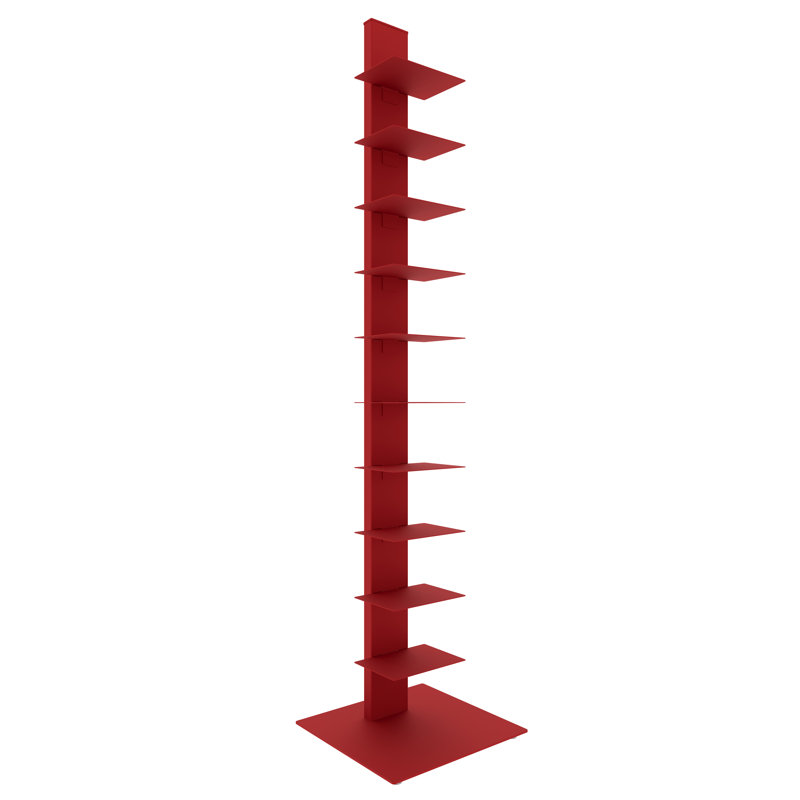 Bibliothèque en acier Ajax H 60 "x l 13,8", Rouge
