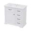 Meuble-lavabo de salle de bain avec lavabo, 2 tiroirs basculants, charnières de porte à fermeture en douceur-585039906