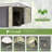 8 Ft. W X 10 Ft. D Metal Storage Shed With Frame-106444064