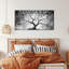Décoration murale arbre pour salon - bureau de décoration murale noir et blanc - arbre de vie moderne, décoration murale pour chambre à coucher taille 20 po x 40 po