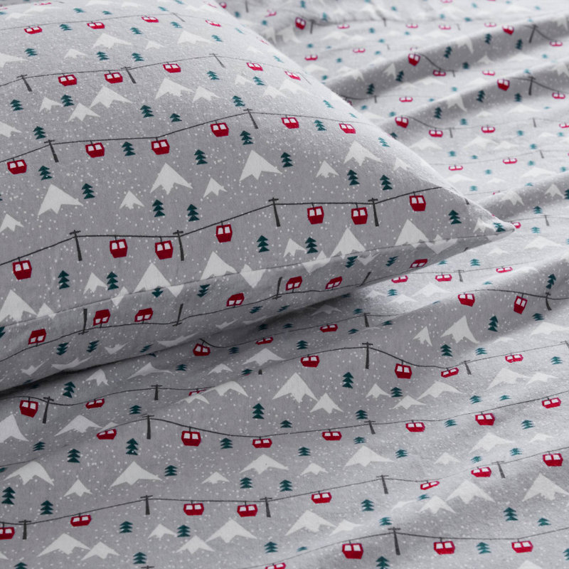 4 PCS Sheet Set Ski Jump, Twin Sheet Set