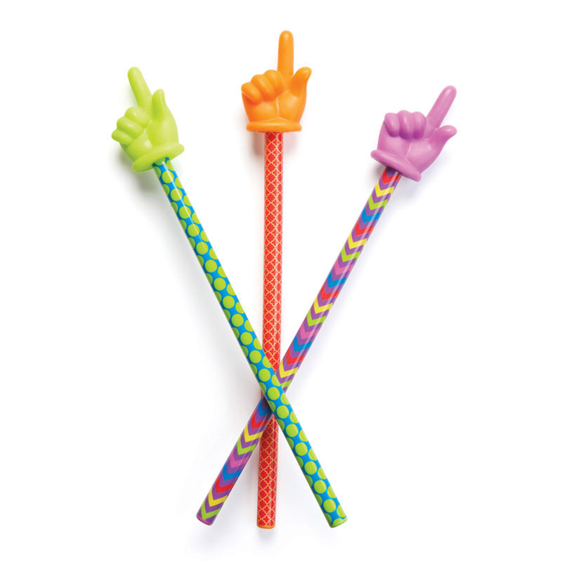 Pointeurs de main à motif d'apprentissage, 3 par paquet, 2 paquets