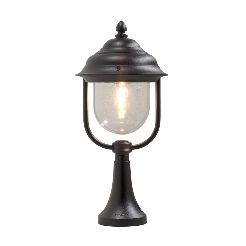 Parma Transparent Post Lantern, Black, 54 cm H