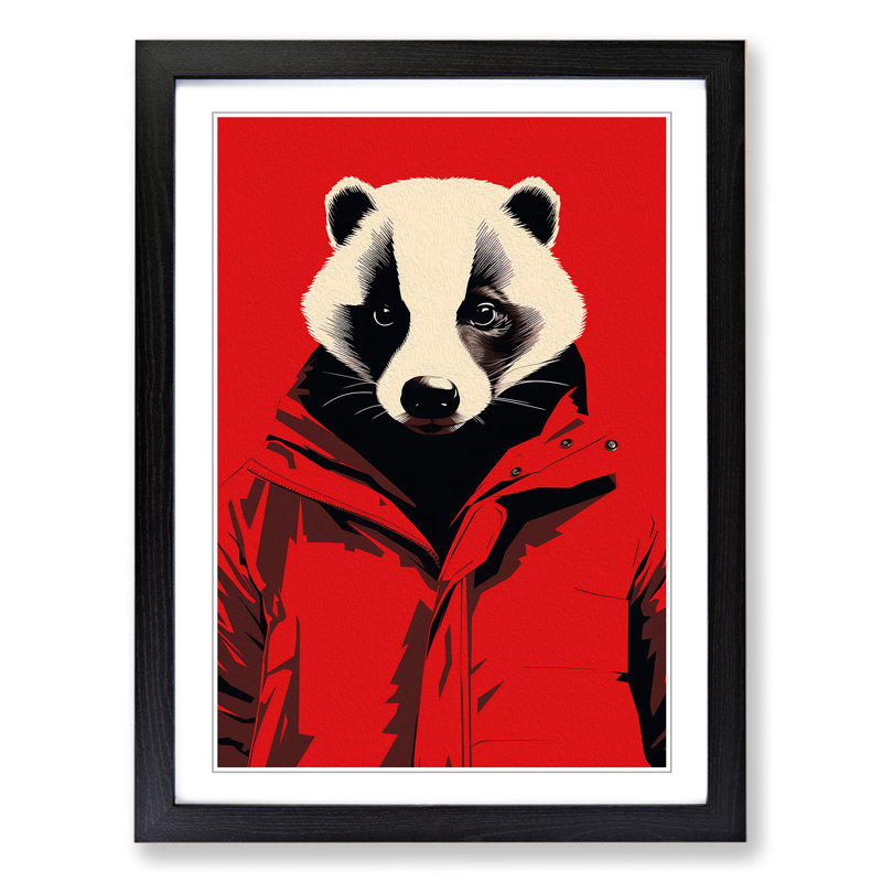 Single Picture Frame Print on Wood, Black Framed, 34cm H x 25cm W