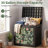 35 Gallon Black Decorative Print Resin Deck Box with Decorative Printed Panels
