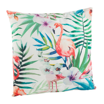 Coussin Tahiti Tropical Flamingo
