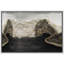 Paysage abstrait montagne dorée sur toile-93388713-93388710