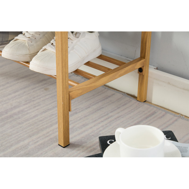 End Of Bed Bench With Shelf,Retro Upholstered Storage Shoe Bench,Modern Bedroom Bench With Metal Legs For Living Room,Entryway,Dining Room,300 Lb