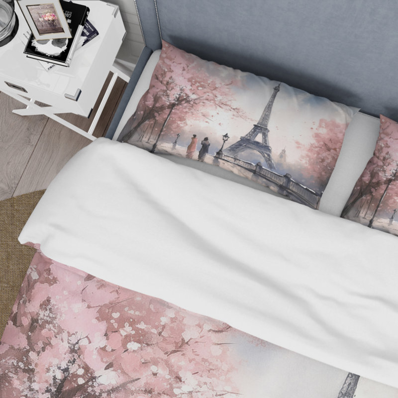 Eiffel Tower Masterpiece I - Franch Duvet Cover Set, Twin Duvet Cover + 1 Standard Sham