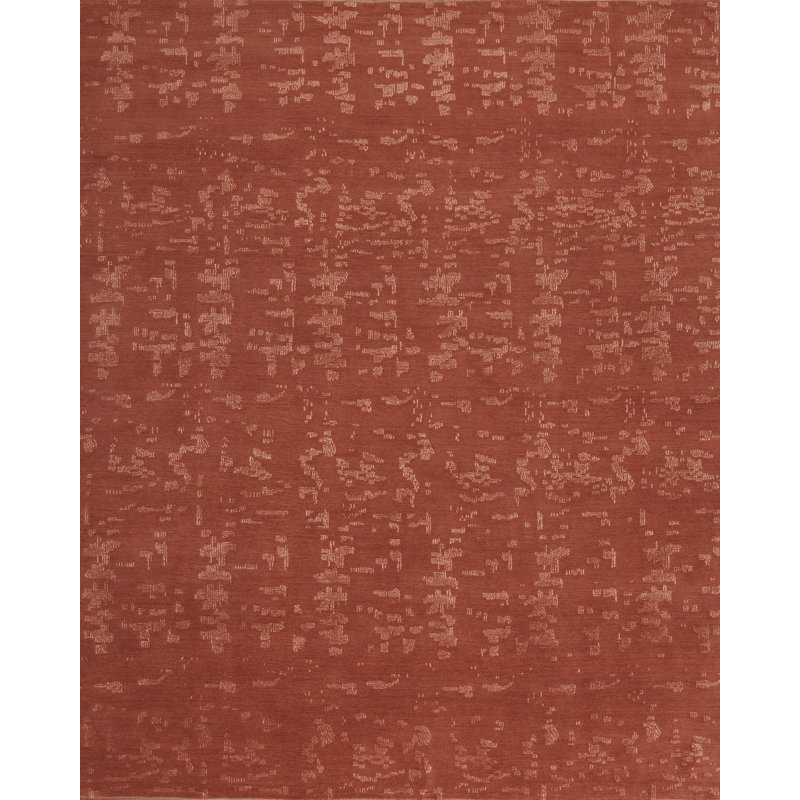 Modern Tibet Handmade Silk and Wool Area Rug, Rectangle 6' x 9'