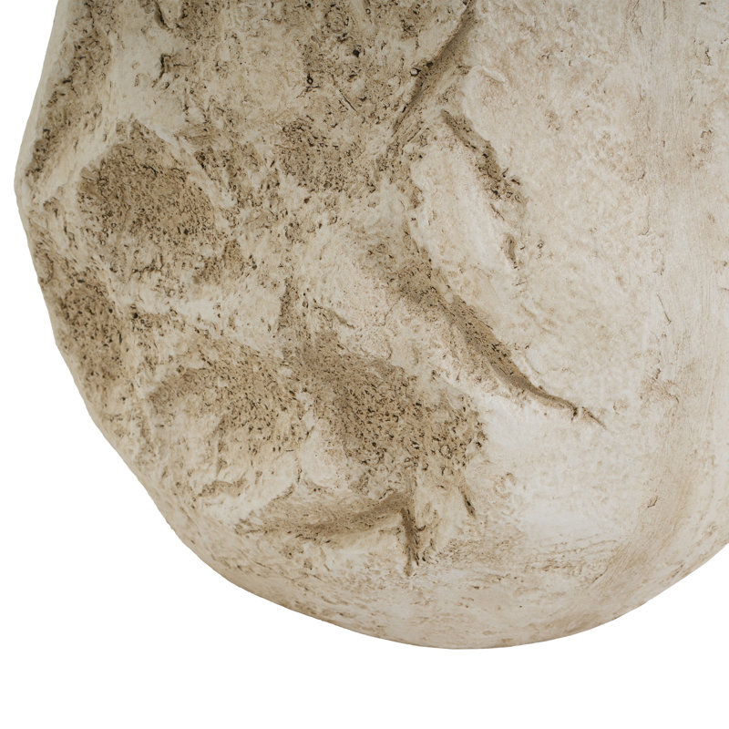 Table d'appoint Laigha Modern Coastal Organic, H 19,5 po x l 16,25 po x P 16,25 po, Beige