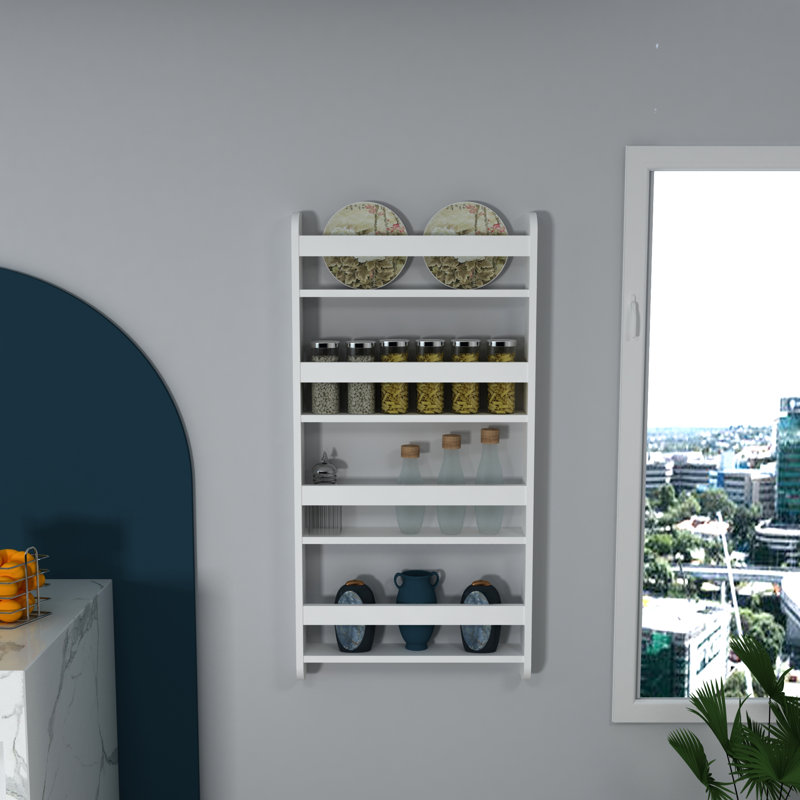 Wall Spice Rack, White